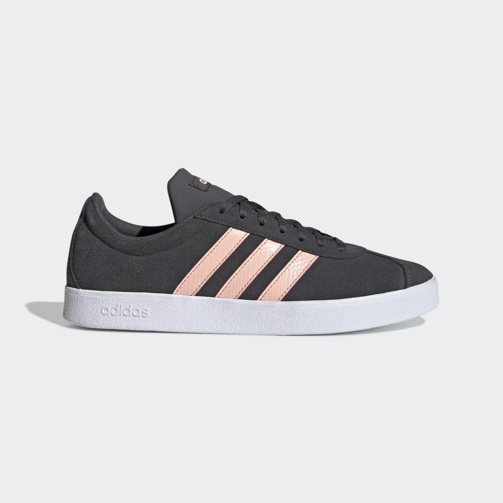 Adidasi Skate Adidas VL Court 2.0 Dama Romania - Gri/Roz/Albi EE6786